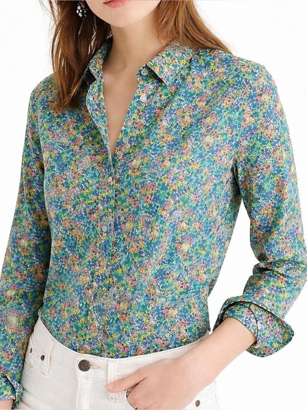 J. Crew/Liberty Multi Floral Button-Down Shirt